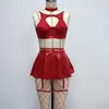 Novo Modelo 2023 Mais Vendido Conjunto de Lingerie Sexy de Renda, Sutiã de Couro Liso, Em Estoque, Rainha da Bola