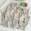 Nuevos Pijamas de Alta Gama para Mujer 2026, Patrón de Estrellas de Satén de Seda de Hielo para Primavera y Otoño, Conjunto de Ropa de Casa de Manga Larga Adecuado para Salir