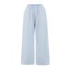 Pantalones Casuales para Mujer con Diseño de Cintura Alta, Rayados de Pierna Ancha con Cordón 2025 Verano Drapeados Sueltos Holgados de Pierna Ancha Largos