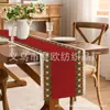 Camino de mesa navideño transfronterizo, mantel estampado estilo lino, decoraciones festivas para fiestas, decoración de cocina, manteles individuales resistentes al calor, mantel