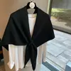 Bufanda Triangular de Lana Gruesa Versátil de Gama Alta para Otoño e Invierno Chal Tejido Chaleco Bufanda para Abrigo