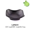 Vajilla para hot pot de melamina tipo porcelana Plato negro estilo japonés Plato para sushi Plato para postres y snacks KTV Plato para platos fríos Plato para barbacoa