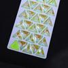 Triângulo Neon Fluorescente Costurado à Mão Strass de Vidro Diamante Fivela Plana Acessórios DIY Roupas Material Acessórios Vestido de Noiva