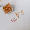 Chaveiro de Contas Tira de Silicone Corda de Couro Pingente Acessórios de Metal Argola de Aço Fivela de Porta Anel de Cartão Pequeno
