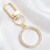 Lujo Ligero Chapado en Oro Charms Completos de Diamante Cierre de Langosta Forma D Colgante Triangular Redondo Accesorios para Llaves Fábrica de Origen Venta al por Mayor