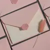Conjunto de Envelope e Papel de Carta Rosa Flor de Cerejeira Rosa Espesso Toque de Luxo Estética Ins Fresco e Fofo Carta de Amor Caligrafia Confissão