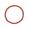 Pulsera de Ágata Roja Natural por Año de Nacimiento para Mujer, Pulsera de Piedra Roja, Pulsera Roja Fina de Círculo Único de Año Nuevo Regalo