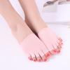 Calcetines de Verano Finos de Cinco Dedos para Mujer, Calcetines de Medio Dedo para Mujer, Calcetines de Verano Antideslizantes de Silicona para Tacón Alto, Transpirables