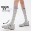Calcetines finos de tubo alto estilo coreano para mujer, calcetines blancos transpirables para la pantorrilla para primavera y verano, calcetines de encaje versátiles para niñas, calcetines holgados de moda estilo ins