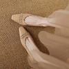Sandalias de Piel de Oveja Tejida Transpirable Caladas 2025 Tacón Bajo Grueso para Viajes Cuadradas Pequeñas Puntera Cuadrada Piel Genuina Traseras Caladas para Mujer Talla