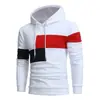 Sudadera nueva de otoño e invierno para hombre transfronteriza, prenda exterior a bloques de color de moda, sudadera con capucha a bloques de color estilo europeo y americano para hombre, jersey