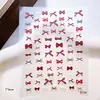 Adesivos de Unha Série Laço Embossado 5D Estilo Retrô Bolinhas Xadrez Floral Gravata Borboleta Atacado Adesivos de Unha para Planner