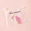 Bolsa de Cierre de Dibujos Animados de Unicornio de Plástico Pe al por Mayor Anillo Tirador Bolsa de Papelería Estudiantil Bolsa para Bolígrafos Bolsa de Empaque para Gomitas de Pelo Bolsa de Plástico