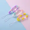 Cadena para Teléfono Móvil con Perlas de Imitación de Colores de Venta Caliente Transfronteriza Lanyard Llavero Colgante para Mochila Escolar Pequeña Joyería Venta Directa de Fábrica