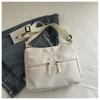 Bolsa Transversal Simples Retrô Moderna e Personalizada com Zíper Duplo, Bolsa de Ombro Fashion Elegante de Grande Capacidade, Bolsa Tote para Estudantes Universitários