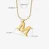 Collar Ins Diseño de Nicho Simple Estilo Fresco Letra Inglesa m Cadena de Clavícula de Bambú Acero de Titanio Para Mujer Chapado en Oro de 18K