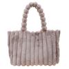 Capacidad de Bolsa Rellena Bolsos Súper Suaves Otoño e Invierno para Mujer Dulce Lindo Tote Sentido de Clase Estilo Occidental Color Caramelo Bolsos Venta al por Mayor