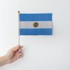 Bandera de Mano para Animar a Argentina Tema Fútbol 2026 Mini Bandera 14X 21cm Poliéster Aficionados