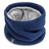 Bufanda tejida tipo jersey para otoño e invierno para hombres y mujeres, cálida, combinable con todo, de lana, con forro polar, gruesa, resistente al viento, cubre cuello cervical.