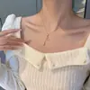 Collar de Acero de Titanio para Mujer, No se Desvanece, Tendencia 2025 Lujo Ligero Nicho Diseño de Alta Gama Gargantilla Cadena para Clavícula Estilo Celebridad de Internet