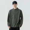 Sudadera Casual de Punto Holgada para Hombre con Cuello Alto, Media Cremallera y Mangas Largas, Camiseta Base de Moda, Primavera y Otoño 2026