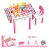 Mesa de Blocos de Construção Infantil Mesa de Jogo Multifuncional Mesa de Brinquedo de Montagem de Partículas Grandes e Pequenas Mesa Educacional de Aprendizagem Atacado Transfronteiriço