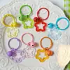 Chaveiro Pingente Acrílico Estrela de Cinco Pontas Fone de Ouvido Dopamina Enfeites Pendurados Decoração de Bolsa Pequena Fresca com Sino
