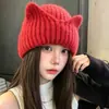 Gorro de Invierno Cálido Estilo Perezoso para Mujer, Gorro de Punto Oversize que Hace que la Cara Parezca Más Pequeña, Ajuste Holgado, Protege los Oídos