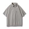Camisa simple de verano de manga corta para hombre diseño nicho camisa de trabajo camisa polo holgada talla extra top con bolsillo