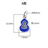 Plata pura s999 nuevo cloisonné chino calabaza azul quemada carácter fu lingote carácter fu colgante pulsera DIY accesorios de joyería de plata