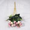 Brote Perlado Simulado de 15 Cabezas, Ramilletes de Flores Artificiales para Bodas, Arreglos Florales Hechos a Mano de Alta Gama, Flores para el Paisajismo del Salón de Bodas