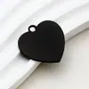 Pingente Redondo Love Aço Inoxidável Aço Titânio Pingente Coração de Pêssego Pingente de Joia Etiqueta de Colar Acessórios para Joias DIY