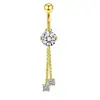 Comercio Electrónico Transfronterizo Acero Inoxidable Flor Moño Forma de Corazón Colgante Juego de 7 Piezas Joyería para Perforaciones Piercing Ombligo Anillo para Ombligo