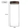 Frasco de Almacenamiento de Madera de Acacia para Uso Diario Frasco Transparente de Borosilicato Alto con Tapa Frasco de Almacenamiento de Vidrio Frasco de Vidrio Sellado