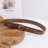 Cinturón de Hombre con Hebilla de Pin de Cuero PU, Versátil para Negocios Casuales y Jeans, Cinturón Resistente al Desgaste de Cuero Sintético, Venta al por Mayor de Fábrica