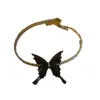 Collar de Mariposa de Malla con Perlas para Mujer Estilo Fresco Corto Cadena Personalizada para Clavícula Gargantilla Collar Sencillo Elegante