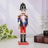 Manto de 30cm Rato Quebra-Nozes Soldado Rei de Noz Madeira Artesanato Madeira de Lótus Decorações de Natal Enfeites