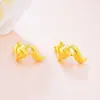 Aretes de Oro de Imitación para Mujer Que No Se Desvanecerán por Mucho Tiempo, Rosas, Accesorios de Aretes de Aleación Niche Frescos de Alta Gama con Oro Arena
