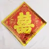 Suministros para bodas palabra feliz 30 impresa y emitida canasta de flores de apertura palabra para el cabello dragón y fénix Chengxiang lentejuelas palabra feliz en stock venta al por mayor