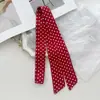 Lenço de Bolinhas Retro Estilo Americano Hot Girl para Mulheres, Primavera e Outono, Fino, Versátil, Design de Nicho, Estilo Milênio, Lenço Longo