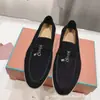 Sapatos Mocassins Retrô de Comércio Exterior Masculinos Couro Genuíno Camurça de Ovelha Slip-On Slip-Ons Flats de Bico Arredondado Sapatos Casuais Femininos