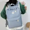 Mochila Ins Estilo Japonês para Alunas do Ensino Fundamental, Nova Mochila Casual Simples de Cor Sólida de Grande Capacidade, Bolsa Escolar para Estudante, Bolsa de Mão 1