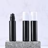 Mancha de veia prateada 10ml matéria-prima frasco de esfera de rolo preto frasco de perfume de porcelana preta frasco de esfera de massagem frasco de perfume sub-engarrafado