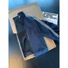 Sudadera cárdigan con estampado de escamas de dragón azul marino para hombre, chaqueta deportiva a rayas con bloques de color de otoño, chaqueta limpia de cuello alto