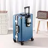 Maleta de Alumínio com Cantos em L para Porta-Copos, Envio Direto de Peça Única, para Homens, Mala de Rodinhas Feminina de Grande Capacidade com Rodas Universais, Maleta de Viagem, Bagagem de Mão