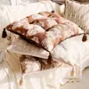 Almofada Simples e de Alta Qualidade para Cadeira, Almofada Grossa para Assento de Sala de Estar de Luxo Leve, Almofada para Cadeira com Estampa Vintage de Plantas e Flores