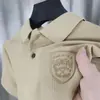 Camisa Polo Masculina de Tecido Piquet Manga Curta Masculina de Alta Qualidade Versátil Casual Novo Estilo Camiseta com Gola Top de Meia Manga