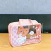 Bolsa de Cosméticos Transparente Estilo Verano Ins Bolsa de Almacenamiento de Gran Capacidad para Viaje Bolsa de Lavado Portátil para Cosméticos Separada para Seco y Húmedo