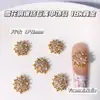 Joias para Nail Art Série Floco de Neve Brilhante Luxo Leve Zircônia Incrustada em Cobre Atmosfera de Outono e Inverno Natalina Decoração de Unhas