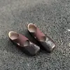 139-188 Zapatos de Ballet de Nuevo Estilo Primavera para Mujer, Zapatos Planos Versátiles con Correa Cruzada de Piel de Vaca para el Trabajo